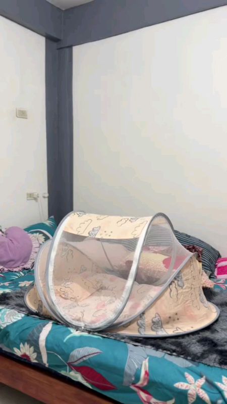 4in1 Baby Net Newborn Folding Soft Cushion Bed With Pillow Big Folding Anti-insects Tent #MasMuraSaShopee #FreeCoinsShoppeVideo