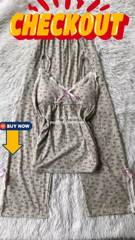 ✨2in1 Sleepwear✨#sleepwear #pajamaset #cottonsleepwear #sleepwearset #sleevelesssleepwear #ternosleepwear #fyp #fyppp #MasMuraSaShopee #HugotSaShopee