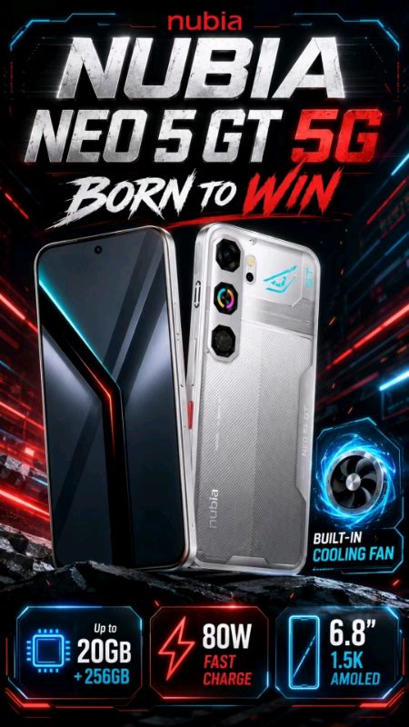 📱 NUBIA NEO 5 GT 5G 🎮 Up to 20GB RAM, 256GB & 80W Fast Charge! ⚡ #NABudol #Nubia #GamingPhone #5G #budolfinds