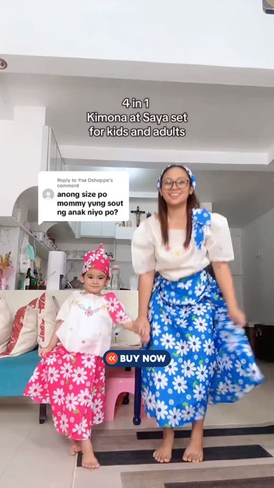 Traditional-Inspired Kimona at Saya. 4-in-1 floral set with matching alampay&headdress #MasMuraSaShopee #ShopeePHPaydaySales #FreeCoinsInShopeeVideos