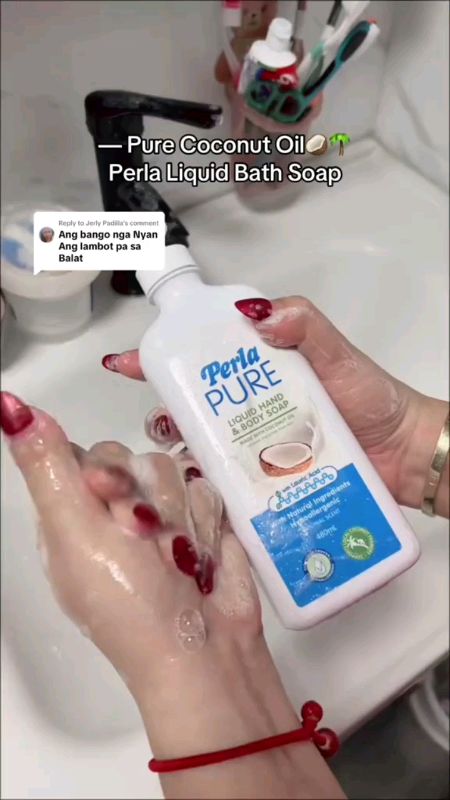 #Perla #Pure #Liquid #Hand #Body #Soap 480ml #Gentle  #Moisturizing #Hypoallergenic #daily #SkinCare #fy #FreeCoinsInShopeeVideo #MasMuraSaShopee