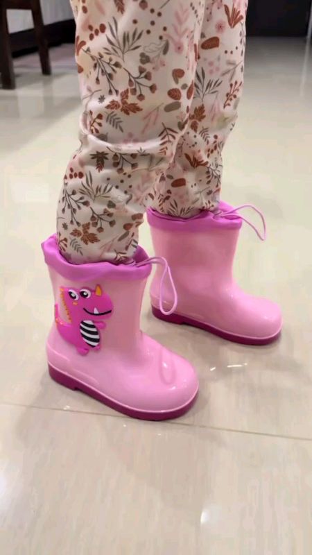 Vivid Kids' Waterproof  Rain Boots Non-Slip Rubber Shoes Cartoon Rainy Shoe For Boy&Girl 2-8 Years#boots #rainboots #rubberboots #fyp