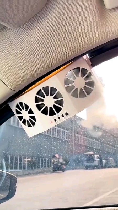 Solar cooler lang yan! #tipid ☀️🚗✨ #solar#carcooler#solarcooler #solarpowered#sasakyan#shopee #car#cars#cooler#carfan#aircon#miniaircon