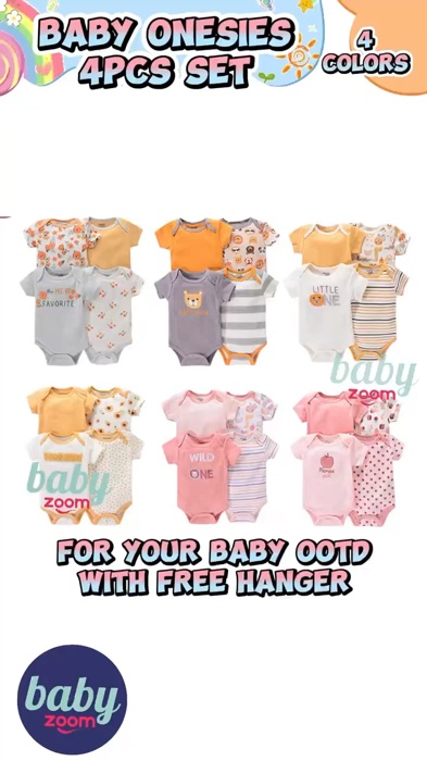 #babyoutfit #babycloth #babyclothesset #babybodysuit #oneise #baby #shopee #babyneeds #sale #bodysuit #babydress ##diaperpants