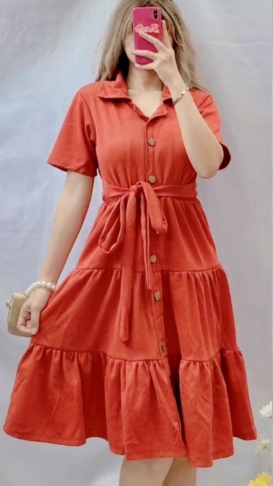 Polo dress for women #dress #mididress #casualdress #ChurchDress #womendress #formaldress #polodress #layereddress #fyp