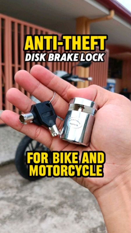 Anti-Theft Disk Plate Lock #motorlock #motorcylelock #antitheft #antitheftlock #motorpadlock #motorcyleaccesories  #motorcycleaccesories