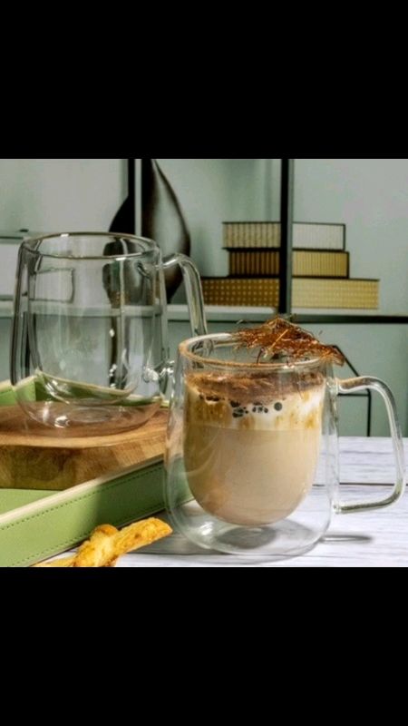 DELISOGA Borosilicate Glass Coffee Mug #coffeemug #glassmug