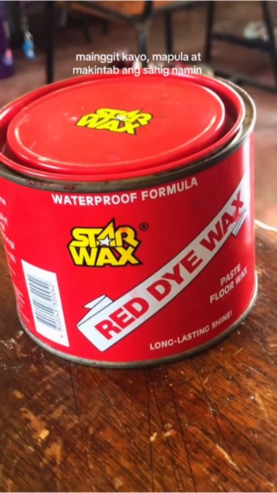 Star Wax Floor Wax in Can 450g or box 90g ( Red / Red Dye / Colorless ) Starwax #starwax #floorwax #redwax #colorlesswax #reddyewax