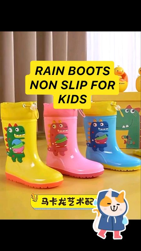 WATERPROOF RAIN BOOTS NON SLIP CUTE DESIGN for KIDS #FreeCoinsInShopeeVideo #XtraChallenge #bootsforkids #boots #rainboots #nonslipboots
