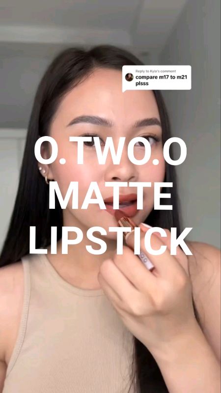 O.TWO.O Matte Lipstick #waterproof #longlasting #nosmudge #FreeCoinsInShopeeVideo #foryou