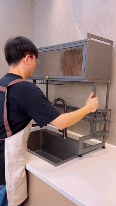 Dish Rack Drainer w/cover😍✨#dishrack #dishdrainer #kitchenorganizer