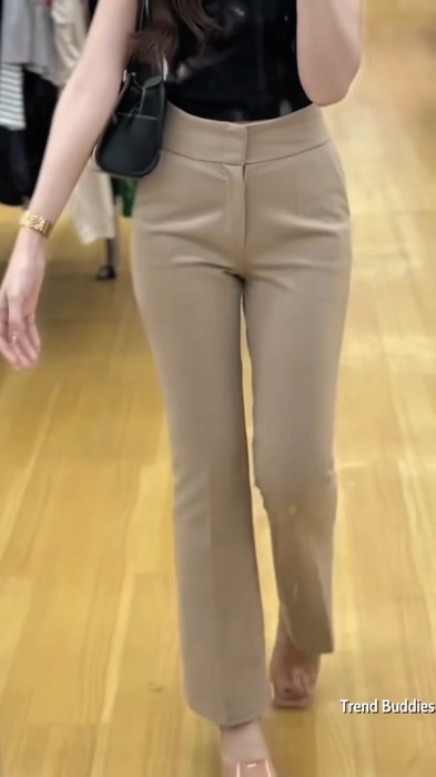 High Waist Flare Trouser Pants Vintage Stretchable 3Colors MAKAPAL #slacksforwomen #highwaistpants #flarepants  #stretchablepant #slacks #officepants