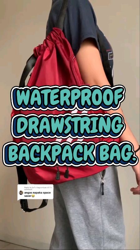 Waterproof Drawstring Sports Backpack.✨🛒🛍️