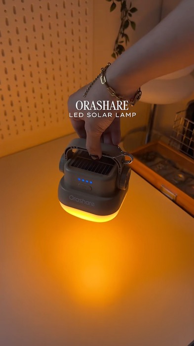 ￼Orashare OL15 Solar Camping Light 2400mAh Rechargeable LED IPX5 Waterproof Portable Emergency Lamp#Orashare #campinglight #lamp #solar CTTO