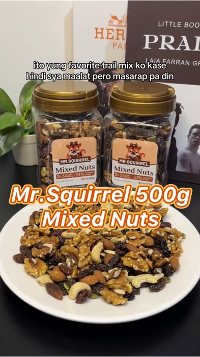 Mr.Squirrel 500g Mixed Nuts.   Almonds,Walnuts,Cashew,Pecan,Pistachio,Macadami #HugotSaShopee #trending #fyp