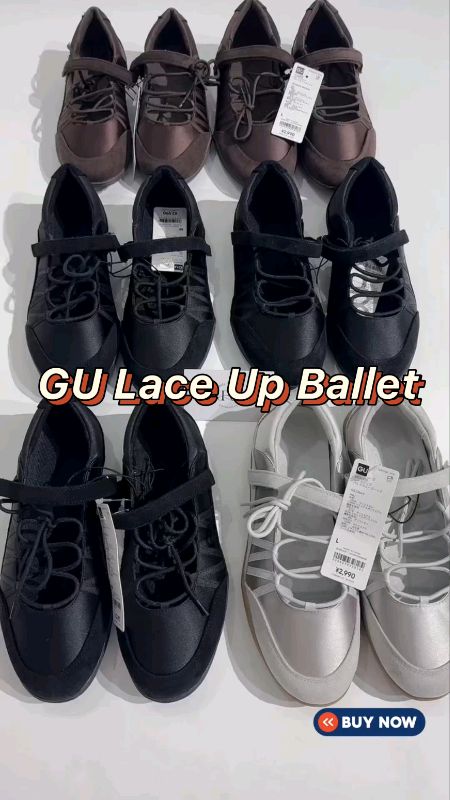 GU Lace Up Ballet Sneakers 💜 #gu #gushoes #gulaceupballet #ballet #balletshoes #laceupballet #balletsneakers #womenshoes #ladiesshoes #coquette