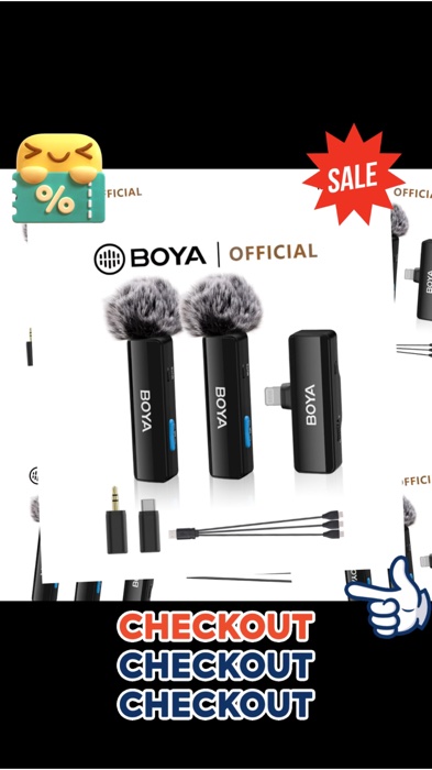 🔥🔥🔥BOYALINK A1/A2 Wireless Microphone Noise Cancellation Lapel Microphone Mini Mic for Vlogging Phone