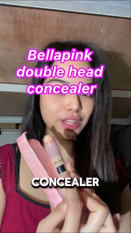 #BELLAPINK 12 hour makeup holding double head concealer - #instanteraser , moisturizing powder