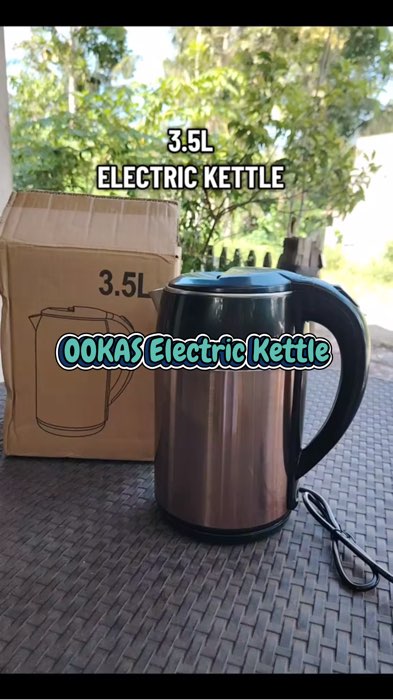 ￼OOKAS Electric Kettle Heater Water Heater Stainless Steel Material 1500W Heavy Duty #MasMuraSaShopee #FreeCoinsInShopeeVideo