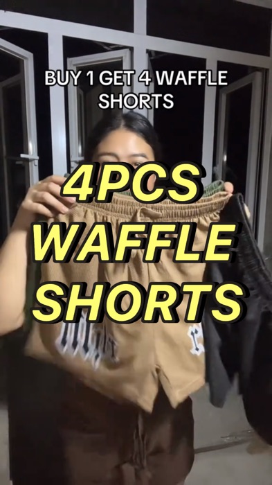 4PCS WAFFLE SHORTS #waffleshort #waffleshorts #short #shorts #fyp #flashsale #viral