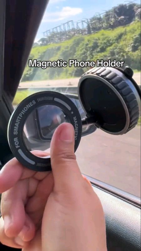 Adjustable Foldable Magnetic Car Phone Holder with N52 Magnet, 360° Rotatable Vacuum Suction Cup Mount#magnetic #phone #holder #vaccum #suction #trend