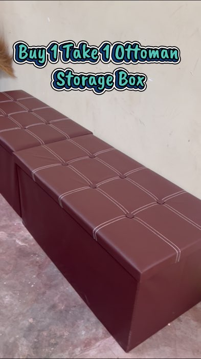 Buy 1 Take 1 Ottoman Storage Box Multifunctional•Durable•Large Capacity #buy1take1 #ottomanstoragebox #multifunctional #storagebox #sofa #shopeefinds