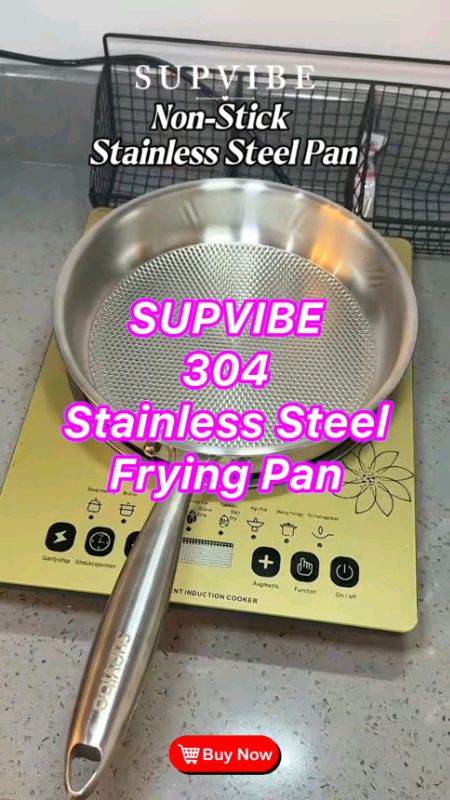 SUPVIBE 304 Stainless Steel Frying Pan #FreeCoinsInShopeeVideo #MasMuraSaShopee #ShopeePHPaydaySale #supvibe #fryingpan #stainlesssteel #cooking #food