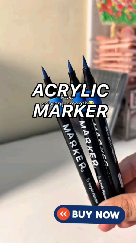 Acrtlic Marker Pen Set With Black Box #acrylicmarker #softtip #softhead #acrylicmarkerpen #shopeefinds