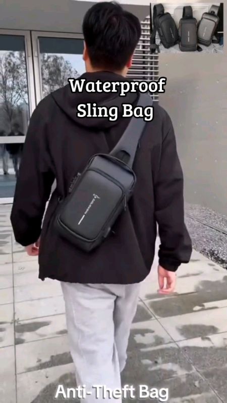Waterproof Sling Bag / Crossbody Bag #slingbag #waterproofslingbag #shoulderbag #crossbodybag #chestbag #giftformen #motorcyclebag #mensbag #fyp