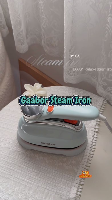 ￼【New Arrival】Gaabor 1200W Steam Iron 30s Fast Steam Wet Dry Flat&Hang Iron 250ML Large Tank #MasMuraSaShopee
