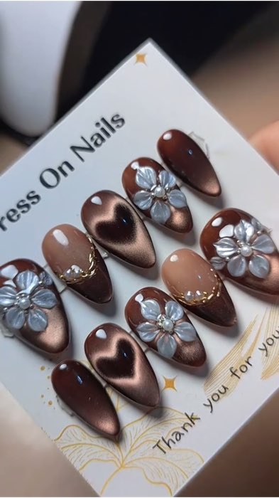 3D HANDMADE PRESS ON NAILS ✨ #handmade  #presson #nails #trending #kikaycollections #FreeCoinsSaShopeeVideo