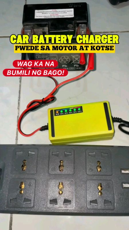 From 40% to 100%😍 CAR BATTERY CHARGER #batterycharger #motorcyclebatterycharger #fyp