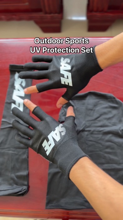 Elevate Your Ride with the Ultimate Set of 3: Balaclava, Arm Sleeves, and Hand Gloves. #beathable #adjustable #washable #stretchable