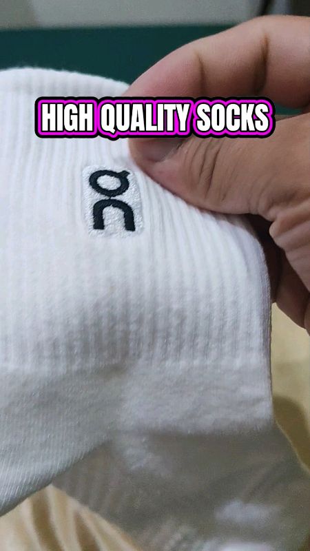 ON Embroidered #unisex #PureCotton Long tube #Sports #Socks #Breathable and Anti slip #YogaSocks #fyp #MasMuraSaShopee #shopeefinds