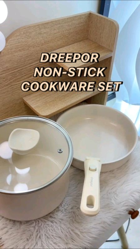 DREEPOR NON STICK COOKWARE SET #nonstickcookwareset #cookwareset #detachablehandlecookwareset #dreeporcookwareset #dreepor #Home #nonstickpan #souppot