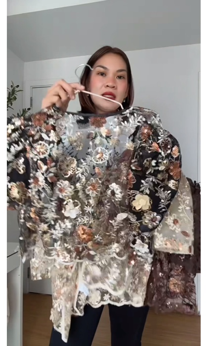Elegant  Floral Embroidered Bolero Puff sleeve design that pairs for special occasion #MasMuraSaShopee #ShopeePHPaydaySales #FreeCoinsInShopeeVideos