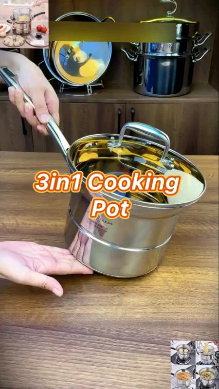 #3in1 #cookingpot #stainless #FreeCoinsInShopeeVideo #MasMuraSaShopee #ShopeePHPaydaySale #HugotSaShopee