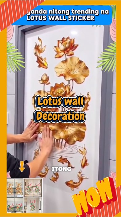 #chinessestyle #lotuswallsticker #walldecoration #FreeCoinsInShopeeVideo #MasMuraSaShopee