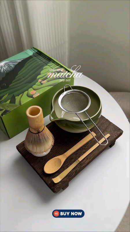 7pcs Japanese Tea Sets Ceramic Matcha Bowl Traditional Matcha Gift Matcha Whisk Spoon Matcha Bow #checkout #freecoinsinShopeevideo #masmurasaShopee