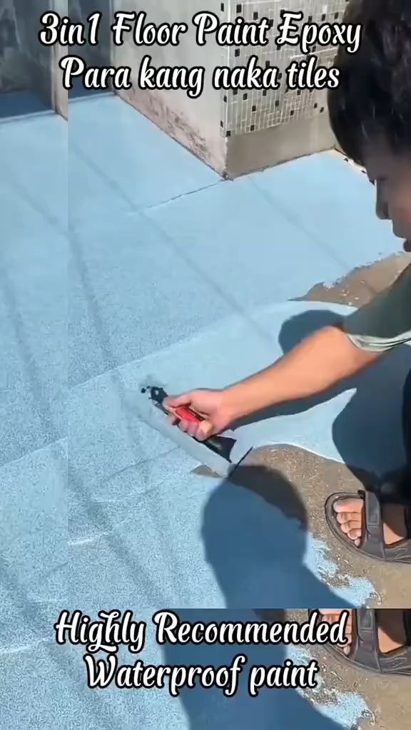 3in1 Epoxy Floor Paint ang ganda para kang naka tiles try mo na #epoxy #paint #epoxyfloor #fyp #trending