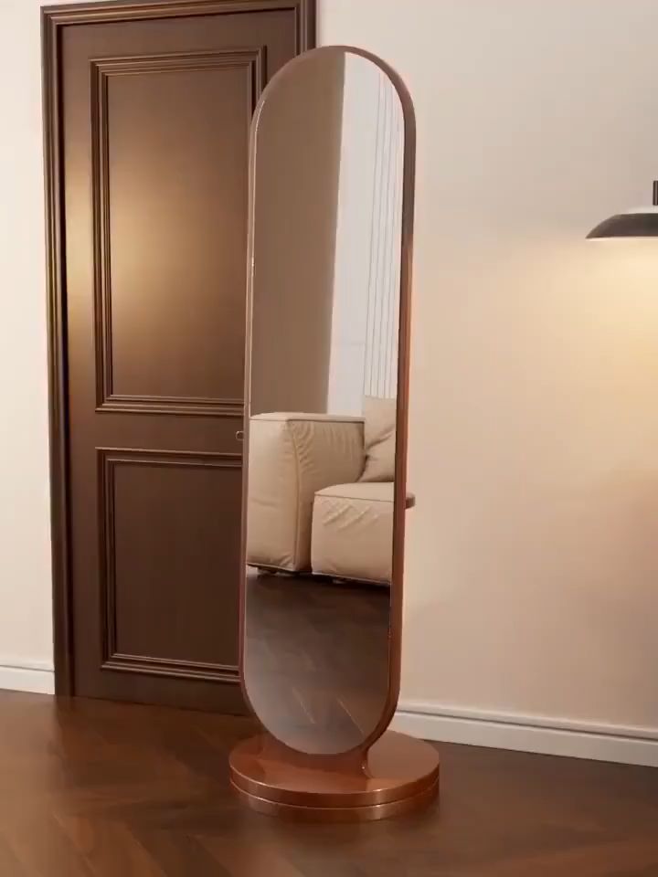 Modern minimalist rotating full-length mirror with storage function; order now and enjoy a discount. 🔥💕👍