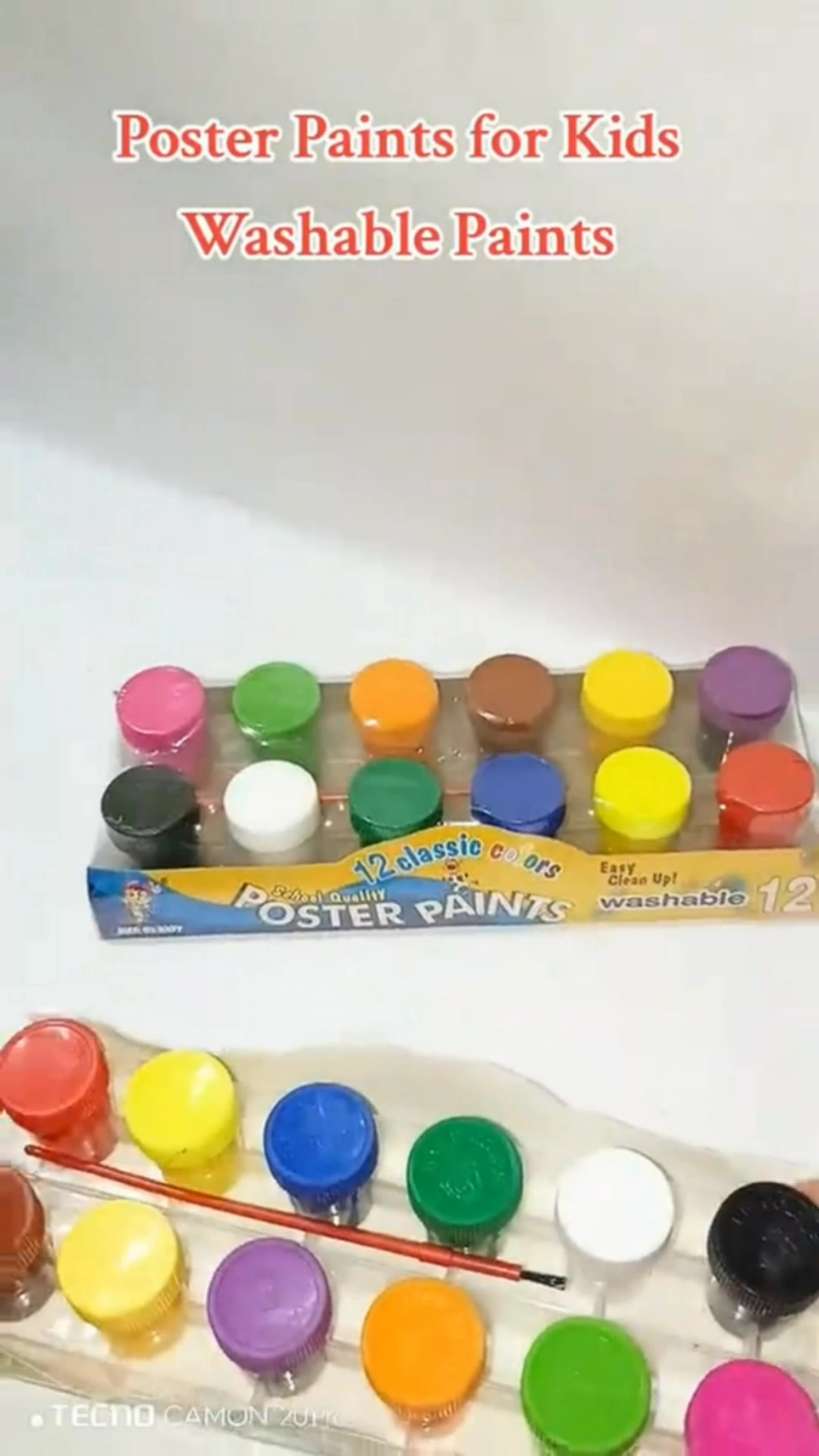 6 pcs and 12 Pcs Poster Paint for Kids School & Painting Supplies Equipment Art Painting