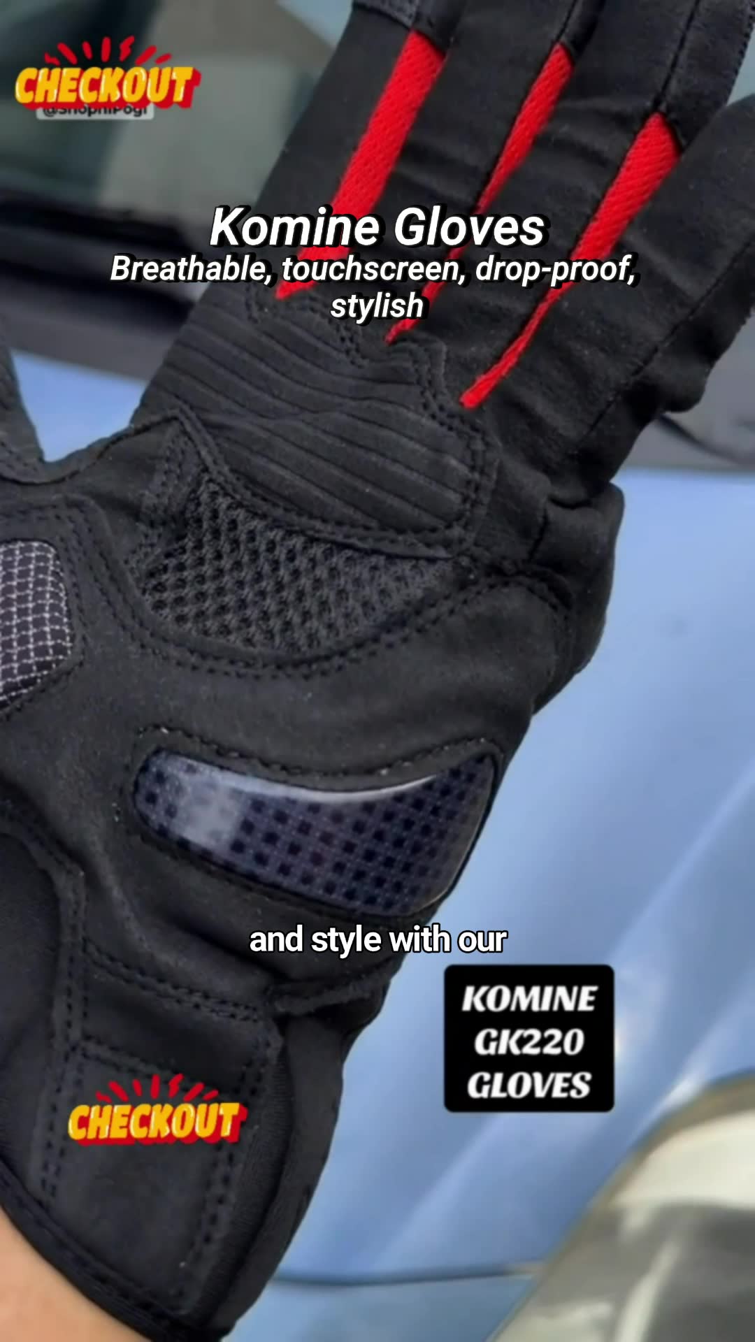 Komine Gloves 🤝🏻 #motorcycle #gloves #kominegloves #trending #shopee #fyp